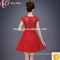 2017 mode de mode coréenne genou déguisement mille rouge rouge de la mariée robes pour la graisse